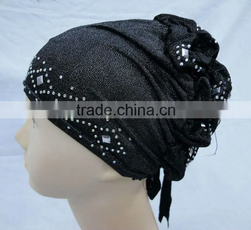 A473 latest fashion turban elastic islamic cap/MUSLIM HIJAB