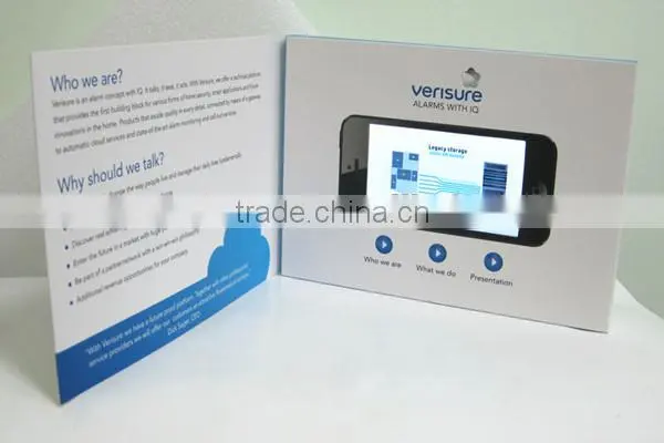 4.3 inch business invitation lcd video greeting card laser cut wedding invitations