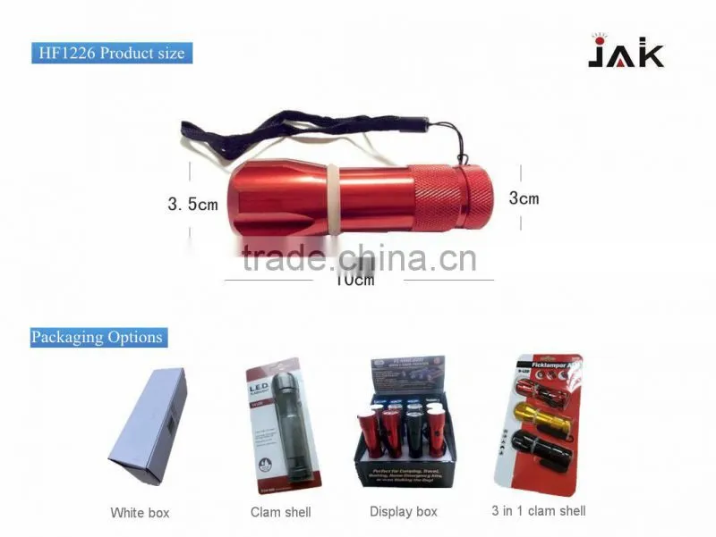 JAK HF1226 9 LED aluminium torch