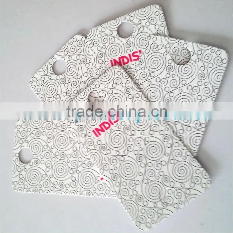 Small blue small hang tag for promotion