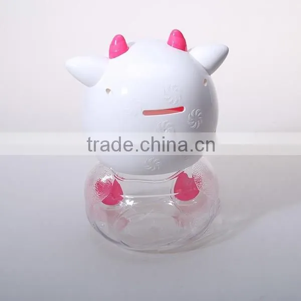 Cute Cow shaped plastic bottle toy candy box