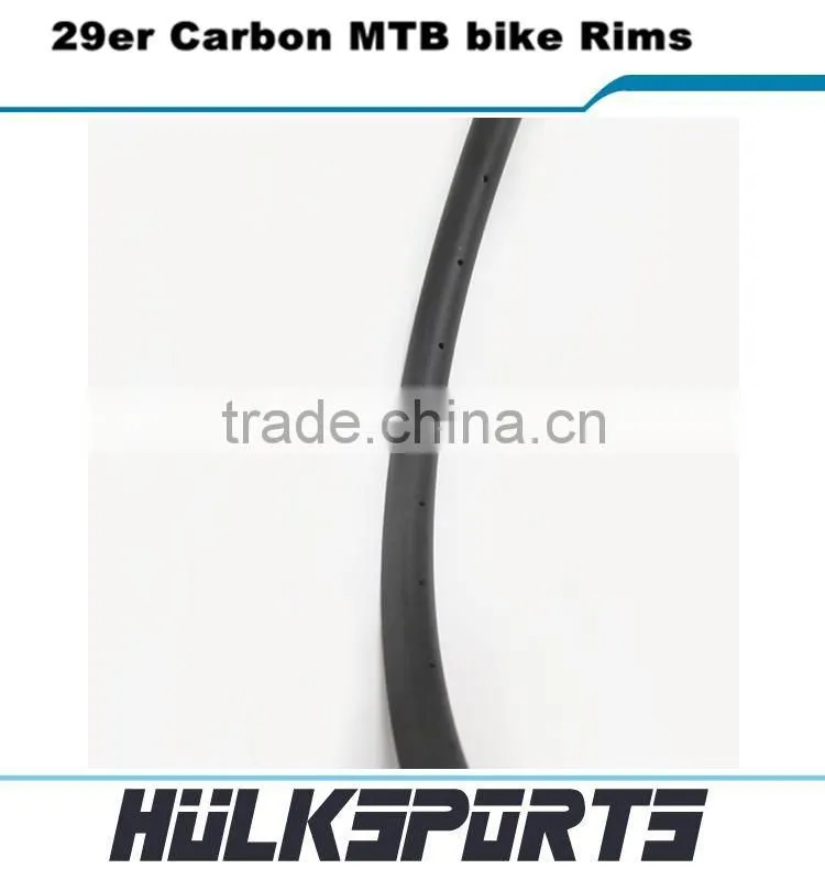 Cheap 29er mtb carbon rims wheels tubeless 30mm width mountain bike carbon rims 3K/UD hookless 29 carbon rim