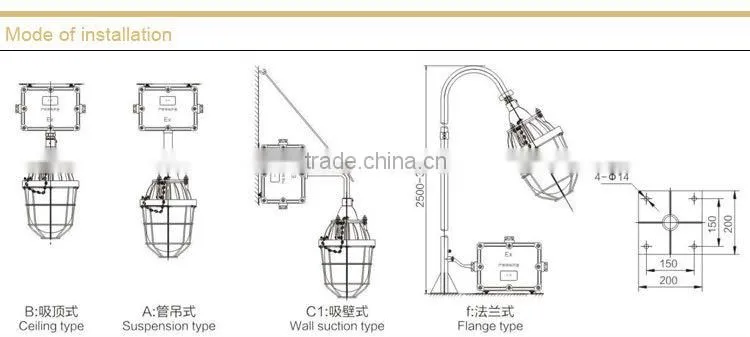 BAD51-250 Flameproof Explosion proof Light