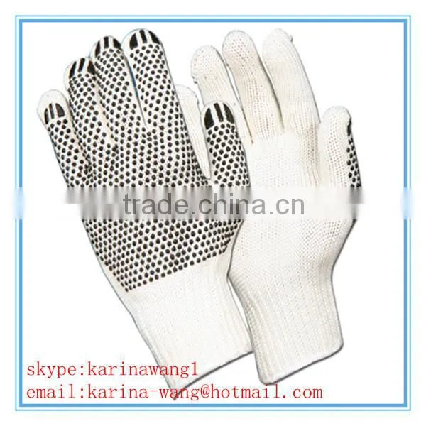 pvc dotted cotton gloves,cotton gloves,cotton knitted gloves dotted gloves