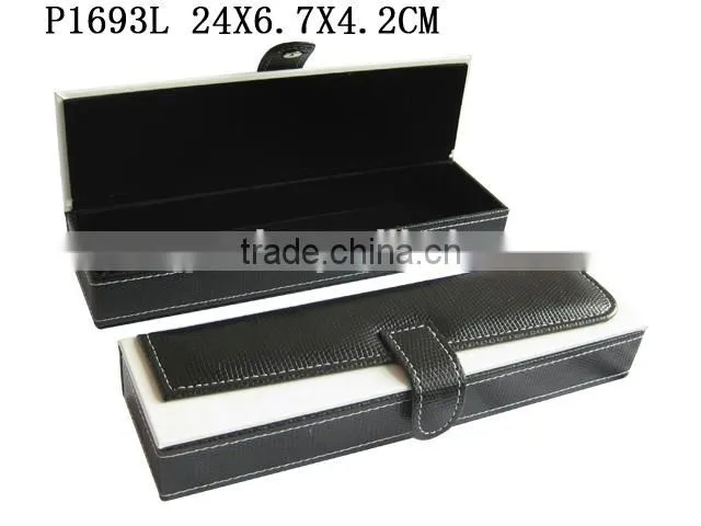 Fashion PU Leather Paper Watch Box with Black Velvet Insert Manufacturers China P1693W
