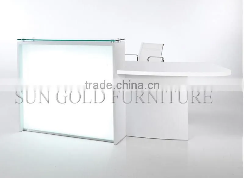 Modern Appearance Pink and White High Gloss Beauty Salon Reception Desk (SZ-RT048)