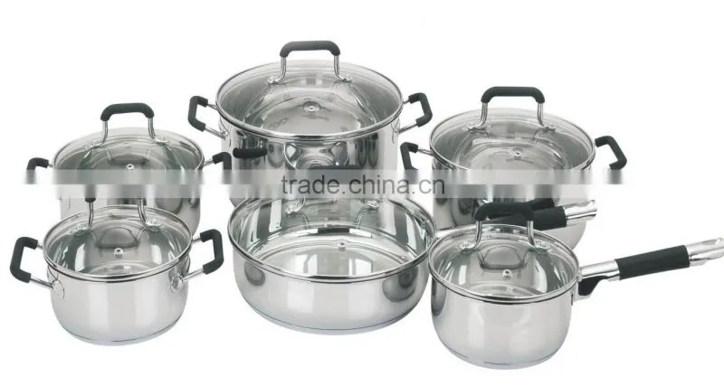 2015 new stainless steel cookwaer set with capsulate bottom