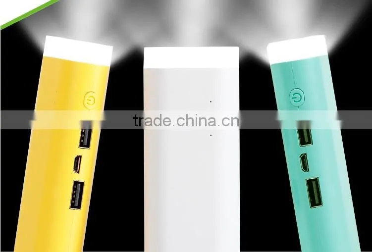 GOLF GF-D3 Lighthouse series 7800mah smart power bank 2.1A/1A 2 Port USB LED emergency light rounded power bank