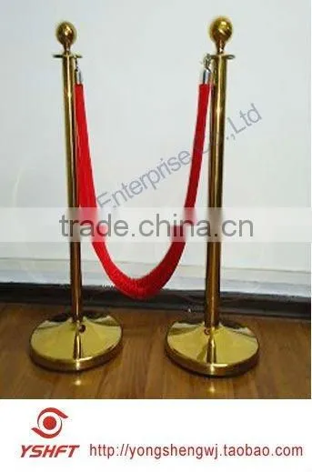 zinc barrier stanchion with rope