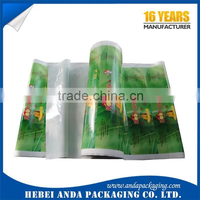 Gravure Printing Water Sachet Bags 500ml LDPE HDPE Plastic Film Roll/ Liquid Beverage Plastic Packing Bag