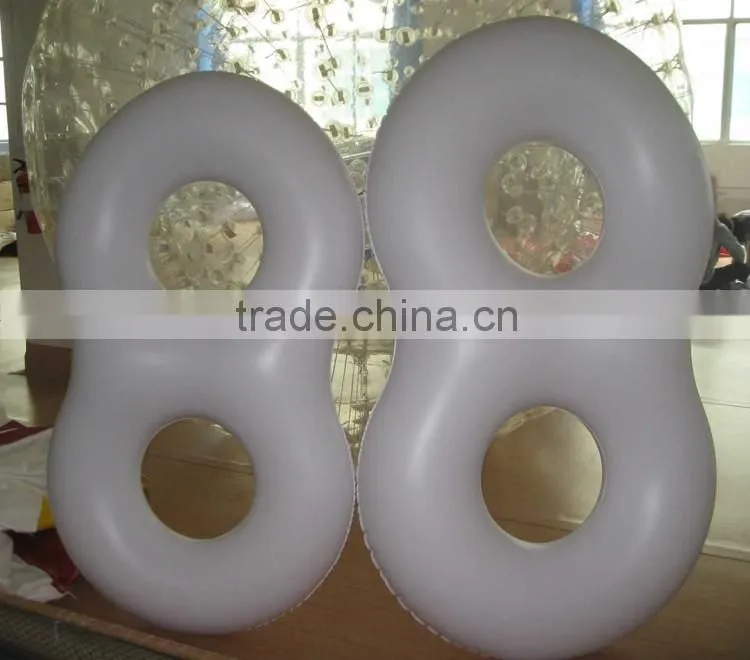 Big double ring yellow inflatable adult swim ring