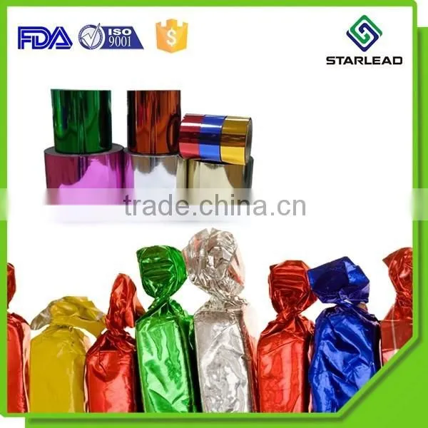 19 mic twist pet wrap film for candy packaging