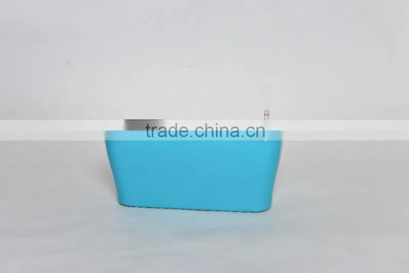flower pot painting designs , trough shape painting flowerpot with water level indicator