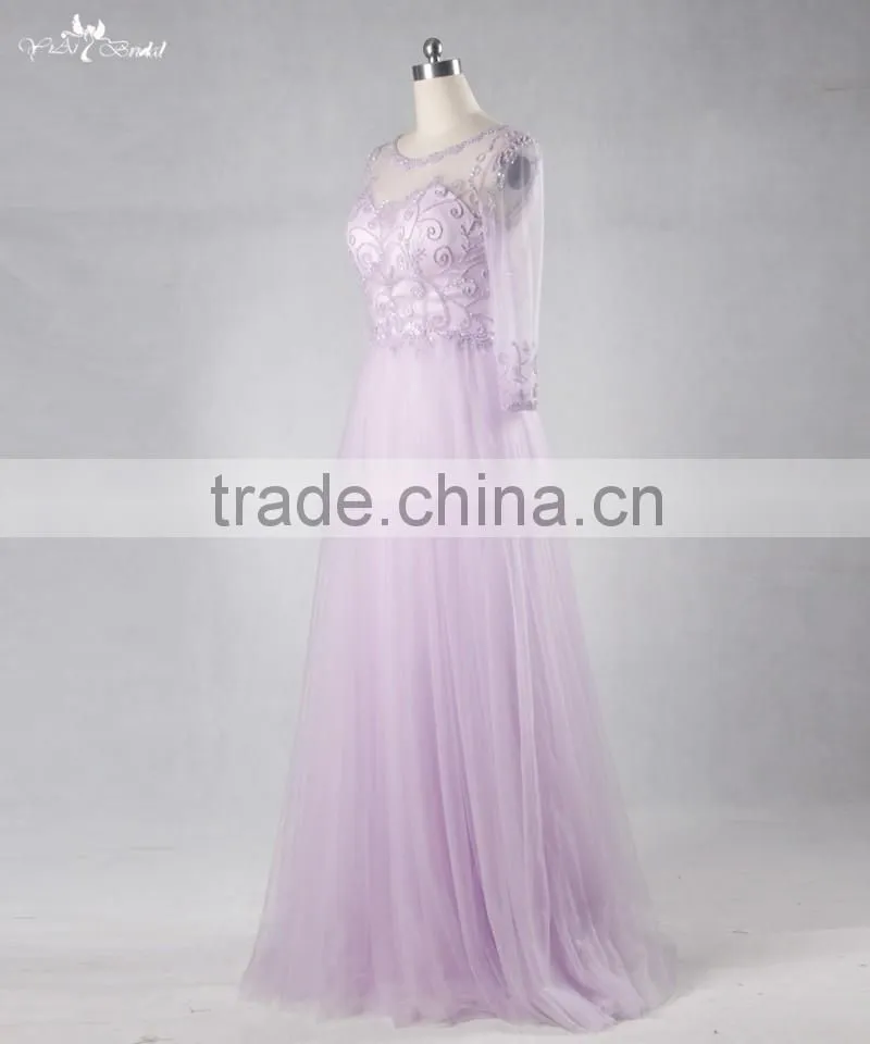 RSE714 Lilac Homecoming Dresses Rhinestone Long Evening Prom Dress