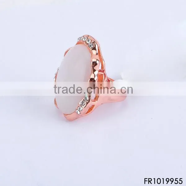 Rose Gold Four Square Opal Collected Brazil Word Cup Gift Ring