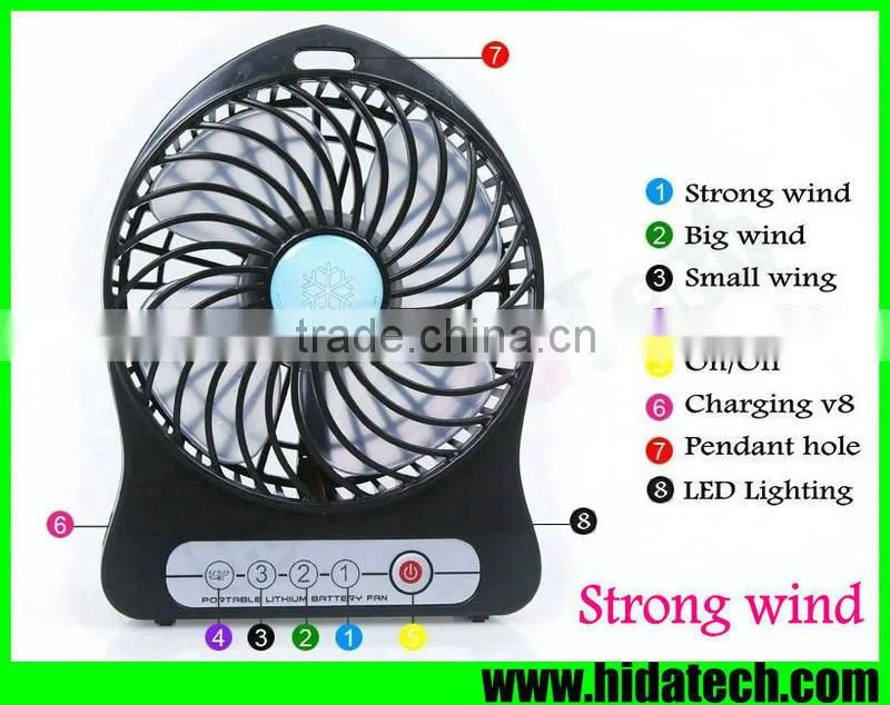 Hot Selling Powerful Wind Rechargeable Table Fan Portable Fan Hand Fan