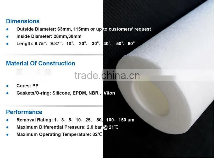 cartridge filter / melt blown cartridge filter (factory)