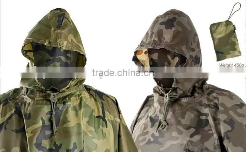 WATERPROOF US ARMY RIPSTOP FESTIVAL RAIN PONCHO