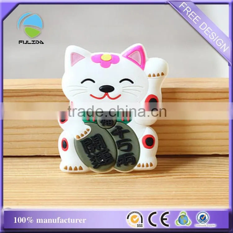 Maneki neko Lucky cat rubber sticker note pad decorative fridge magnet