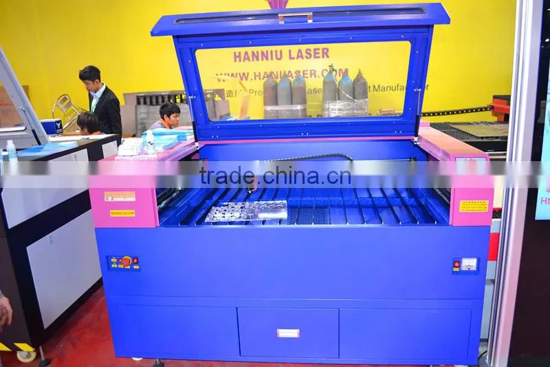 wool leather cutting CO2 laser cutter machine from Hanniu K1390