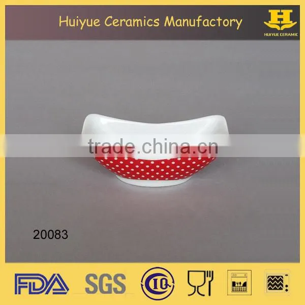 ceramic decal printing square snack dishes