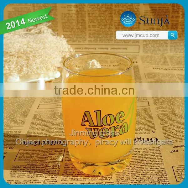 OEM Logo Glass tumebler special shape bottom Soda Mini glass cup Small volume soda glass tumbler cup