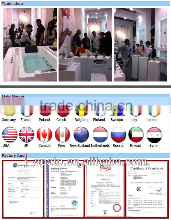 1800mm Strong Massage Spa Bathtub for 2 people