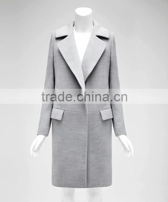 popular long dress woolen cloth coat
