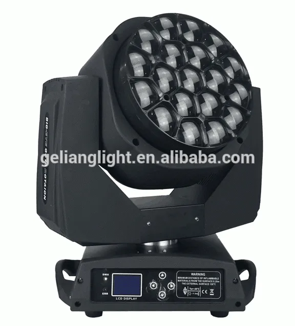 2015 NEWEST design 19*15w bee eye High Power stage light led zoom moving head sharpy light