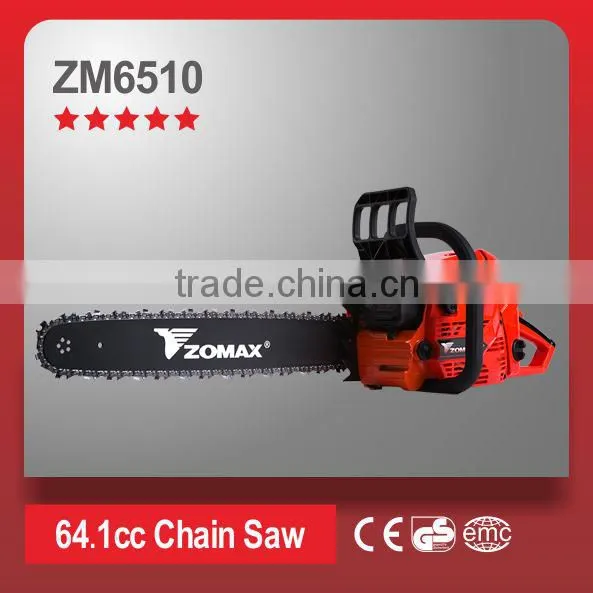 power tools 64.1cc 3.3kW 2 stroke ZM6510 wood harvester saw force air cooling single cylinder