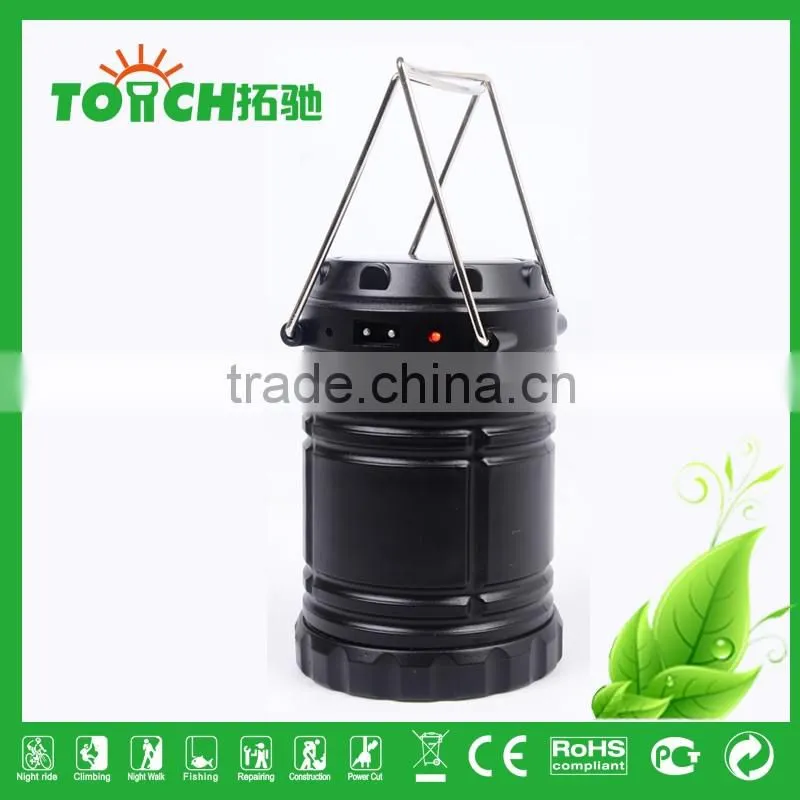 Flashlight Manufacturer Plastic Solar Rechargeable Camp Light Long Working Hour 3*AAA Battery Tent Lamp Emergency Lantern