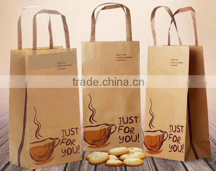 Cheap price recyclable handling paper box,brown paper bag for packaging