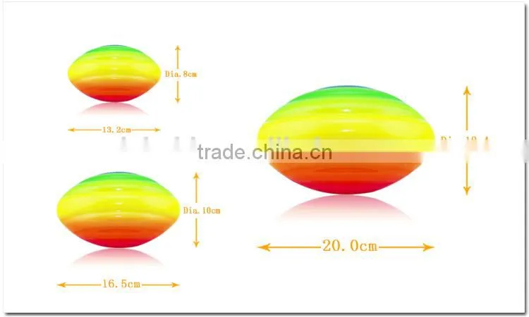 Rainbow series PU soft foam football for Rugby sports