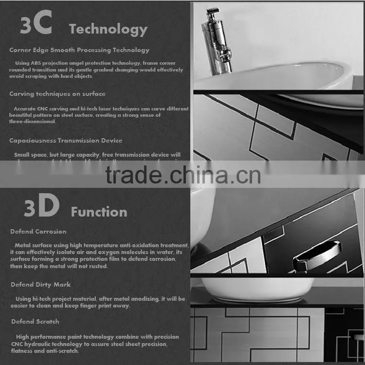 Modern Hanging Stainless Steel Bathroom Cabinet