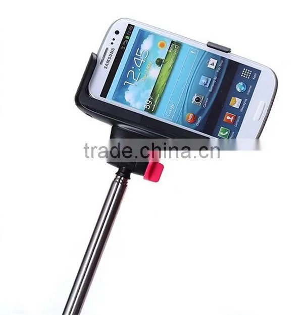 2015 Factory Price High Quality Colorful Smartphone Monopod Selfie Stick With Bluetooth Shutter
