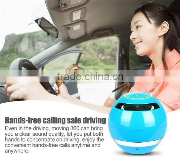 Portable Christmas Mini Ball LED Light Speaker Bluetooth Wireless Speaker With Hands-free Call