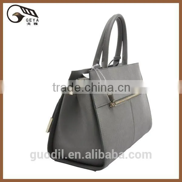 Latest brand design handbag tote style lady bag with high quality hardware