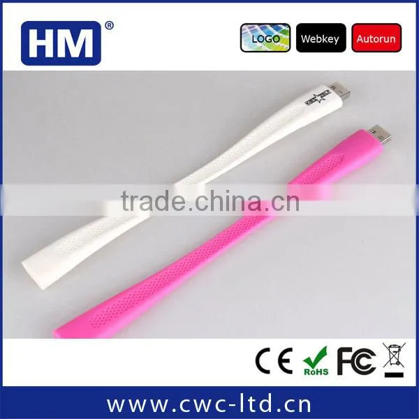 wholesale gift silicone usb bracelet for promotional 1gb/2gb/4gb/8gb/16gb/32gb/64gb