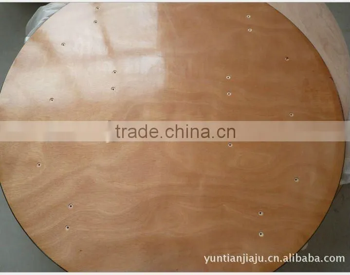 folding half round wood table