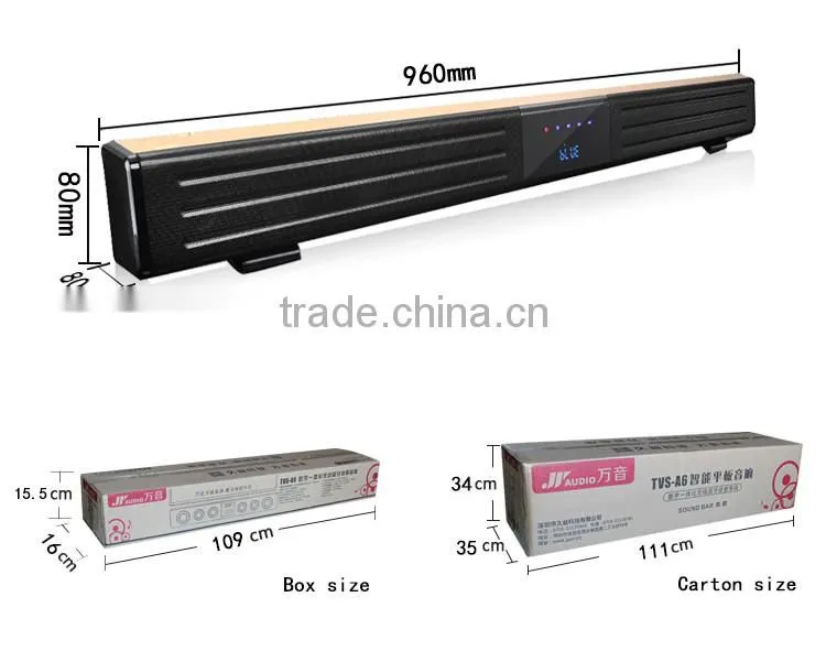 Aux in/Optical/USB/Bluetooth soundbar,hifi soundbar speaker for home theatre system with bass