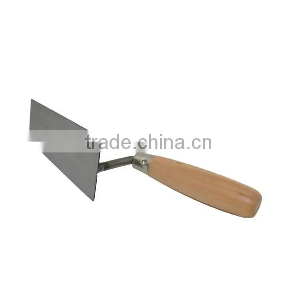 6'' Bricklaying Trowel with wooden handle, carbon steel blade Bricklayer Trowel