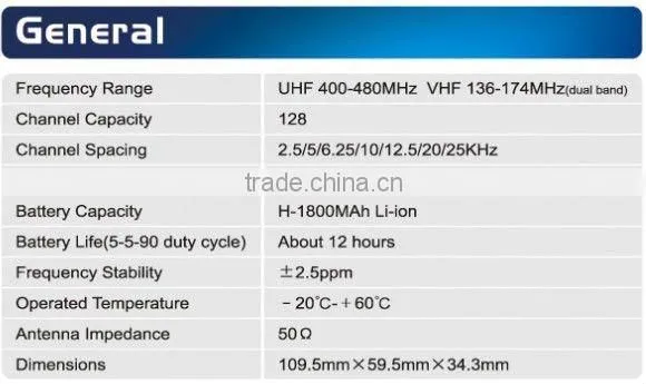 Baofeng yellow UV-5R dual band interphone