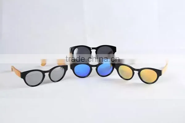 2015 High quality FDA natural bamboo acetate sunglasses