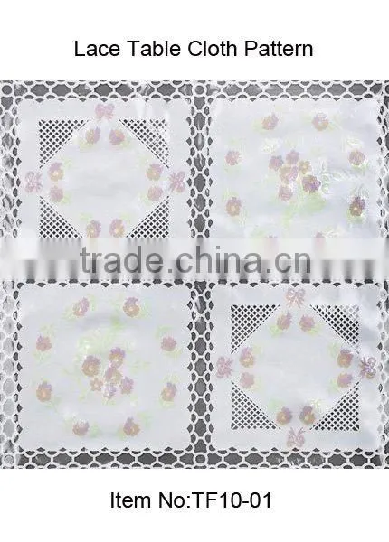Oilproof &Waterproof lace embossed vinyl lace tablecloth