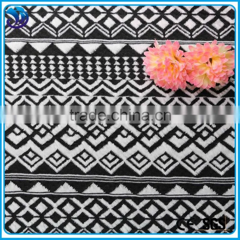 Hot Sell geometrical figure Ployester Spandex Fashion Jacquard Fabric