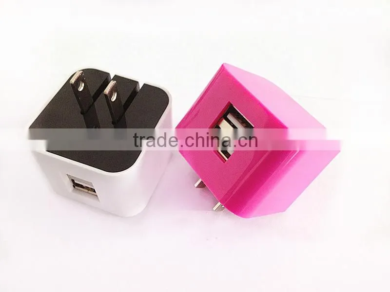 OEM/ODM service 5V 3.1A US folding plug dual usb wall charger flat home wall charger for Samsung HTC