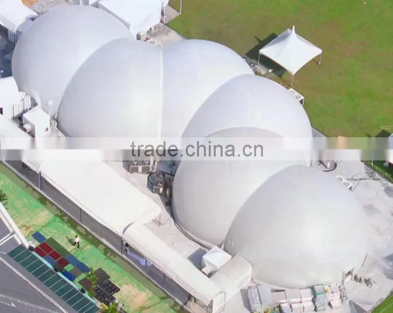 2016 Hot selling inflatable conjointed dome tent for 360 projection