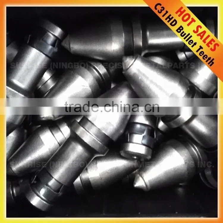 C31HD Rotary rock drilling rig bucket carbide cutting auger bullet teeth