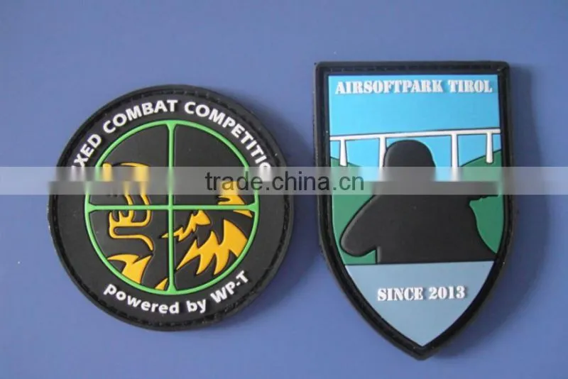 Custom glow in the dark patch/patch label/pvc patch