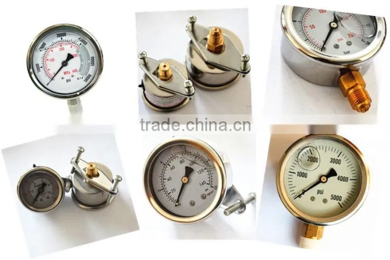 high quality 50mm glycerin filled pressure gauge with best price